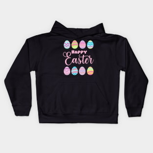 Happy easter cute easter eggs decorations Kids Hoodie